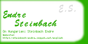 endre steinbach business card